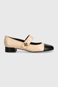 Kožne salonke Tory Burch Mary Jane Heel Ballet 160312.650 bež AW24