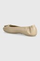 Obuwie Tory Burch baleriny skórzane Minnie Travel Ballet 141362.250 beżowy