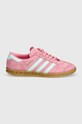 Σουέτ αθλητικά παπούτσια adidas Originals Hamburg IH5459 ροζ AW24