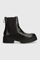 Kožené kotníkové boty HUGO Kris 50530702.001 černá AW24