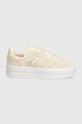 Шкіряні кросівки adidas Originals Gazelle Bold IG4380 бежевий AW24