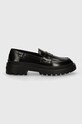 Love Moschino mocasini de piele JA10255G1LJD0000 negru AW24
