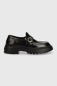 Love Moschino mocasini de piele JA10275G1LIA0000 negru AW24
