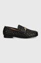 Δερμάτινα μοκασίνια Love Moschino JA10192G1LIE0000 μαύρο AW24