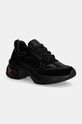 Love Moschino sneakers piele întoarsă negru JA15256G1LJK600A