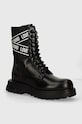 Μποτάκια εργασίας Love Moschino υφασμάτινο μαύρο JA24094G1LIA700A