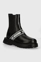 Love Moschino ghete chelsea de piele pana la 5 cm negru JA24104G1LIA0000