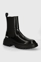 Love Moschino ghete chelsea de piele pana la 5 cm negru JA21035G1LJD0000
