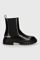Love Moschino ghete chelsea de piele JA21035G1LJD0000 negru AW24