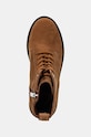 Замшеві черевики Tommy Hilfiger SUEDE MID HEEL LACEUP LOGOTAPE коричневий FW0FW08090