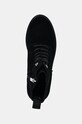 Замшеві черевики Tommy Hilfiger SUEDE MID HEEL LACEUP LOGOTAPE чорний FW0FW08090
