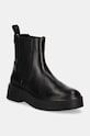 Kožené topánky chelsea Tommy Hilfiger MINIMAL LEATHER CHELSEA LOGOTAPE usňová koža čierna FW0FW08095