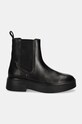 Tommy Hilfiger sztyblety skórzane MINIMAL LEATHER CHELSEA LOGOTAPE FW0FW08095 czarny NC24