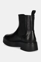 Obuwie Tommy Hilfiger sztyblety skórzane MINIMAL LEATHER CHELSEA LOGOTAPE FW0FW08095 czarny
