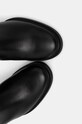 Шкіряні чоботи Tommy Hilfiger LONG BOOT MID WRAPPED LTHR HEEL FW0FW08099 чорний