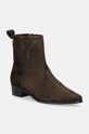 Tommy Hilfiger cizme din piele intoarsa LOW COWBOY FLAT SUEDE pana la 5 cm maro FW0FW08104