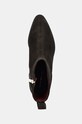 Tommy Hilfiger cizme din piele intoarsa LOW COWBOY FLAT SUEDE maro FW0FW08104