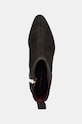 Σουέτ μπότες Tommy Hilfiger LOW COWBOY FLAT SUEDE καφέ FW0FW08104
