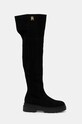 Замшеві чоботи Tommy Hilfiger SUEDE OVER-THE-KNEE BOOT FW0FW08159 чорний NC24