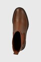 Tommy Hilfiger sztyblety skórzane FLAG MID HEEL LEATHER CHELSEA brązowy FW0FW08163