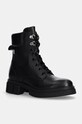 Шкіряні черевики Tommy Hilfiger LACE-UP BIKER LEATHER без утеплення чорний FW0FW08167