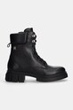 Шкіряні черевики Tommy Hilfiger LACE-UP BIKER LEATHER FW0FW08167 чорний NC24