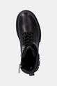 Шкіряні черевики Tommy Hilfiger LACE-UP BIKER LEATHER чорний FW0FW08167