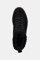 Замшеві черевики Tommy Hilfiger FAUX FUR NUBUCK LOW LACE-UP чорний FW0FW08172