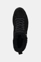 Tommy Hilfiger botki zamszowe FAUX FUR NUBUCK LOW LACE-UP czarny FW0FW08172