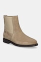 Gležnjače od nubuk kože Tommy Hilfiger FLAG SUEDE LOW CHELSEA bez kopčanja bež FW0FW08176