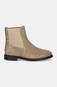 Gležnjače od nubuk kože Tommy Hilfiger FLAG SUEDE LOW CHELSEA FW0FW08176 bež NC24