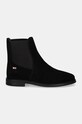 Nubukové chelsea čižmy Tommy Hilfiger FLAG SUEDE LOW CHELSEA FW0FW08176 čierna NC24