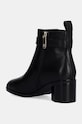 Obuv Kožené členkové topánky Tommy Hilfiger TH LOGO MID HEEL BOOTIE FW0FW08179 čierna