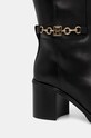 Kožne čizme Tommy Hilfiger TH CHAIN LEATHER LONG BOOT crna FW0FW08182