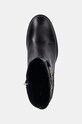 Шкіряні черевики Tommy Hilfiger TH CHAIN LEATHER MID HEEL BOOTIE чорний FW0FW08183