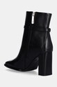 Încălțăminte Tommy Hilfiger cizme de piele TH CHAIN HIGH HEEL BOOTIE FW0FW08241 negru