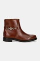 Tommy Hilfiger botki skórzane TH CHAIN LEATHER LOW BOOTIE FW0FW08251 brązowy NC24