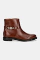 Kožne gležnjače Tommy Hilfiger TH CHAIN LEATHER LOW BOOTIE FW0FW08251 smeđa NC24