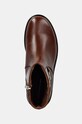 Tommy Hilfiger botki skórzane TH CHAIN LEATHER LOW BOOTIE brązowy FW0FW08251
