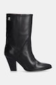 Шкіряні черевики Tommy Hilfiger MID COWBOY HEEL LEATHER FW0FW08253 чорний NC24