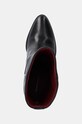 Шкіряні черевики Tommy Hilfiger MID COWBOY HEEL LEATHER чорний FW0FW08253