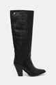 Сапоги Tommy Hilfiger HIGH COWBOY HEEL BOOT LEATHER FW0FW08296 чёрный NC24