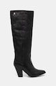 Čizme Tommy Hilfiger HIGH COWBOY HEEL BOOT LEATHER FW0FW08296 crna NC24