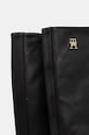 Čizme Tommy Hilfiger HIGH COWBOY HEEL BOOT LEATHER crna FW0FW08296