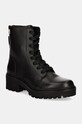 Шкіряні черевики Tommy Hilfiger CHIC MID HEEL LEATHER LACE-UP без утеплення чорний FW0FW08305