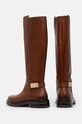 Obuv Vysoké čižmy Tommy Hilfiger TH LOGO LEATHER LONG BOOT FW0FW08335 hnedá