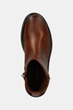 Шкіряні черевики Tommy Hilfiger TH LOGO LEATHER MIX CHELSEA коричневий FW0FW08336