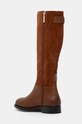 Încălțăminte Tommy Hilfiger ghete de piele TH STUD LEATHER MIX LONG BOOT FW0FW08341 maro