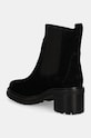 Obuwie Tommy Hilfiger sztyblety zamszowe FLAG MID HEEL SUEDE CHELSEA FW0FW08429 czarny