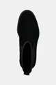 Tommy Hilfiger botine din piele intoarsa FLAG MID HEEL SUEDE CHELSEA negru FW0FW08429